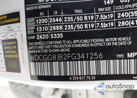 2015 Mercedes-Benz Glk 350 4Matic from USA, damaged, VIN WDCGG8JB2FG341256